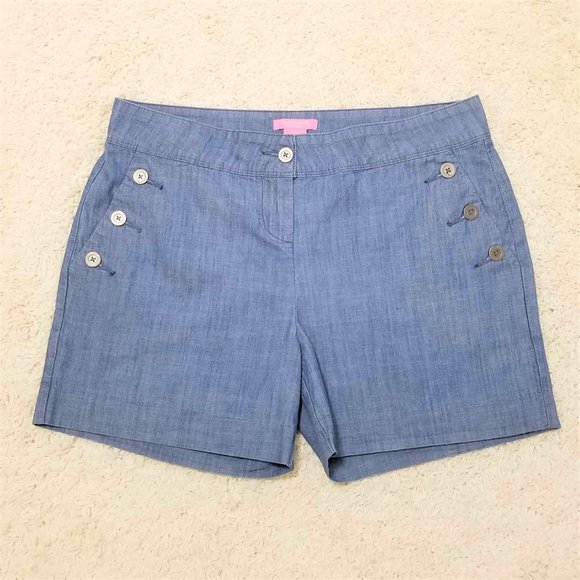Shorts. Sailor Style, Blue Denim. Isaac Mizrahi Brand. Size 10. - Picture 3 of 8